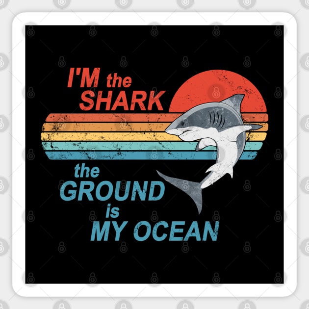 Jiu Jitsu Shark. The ground is my Ocean Sticker by NicGrayTees